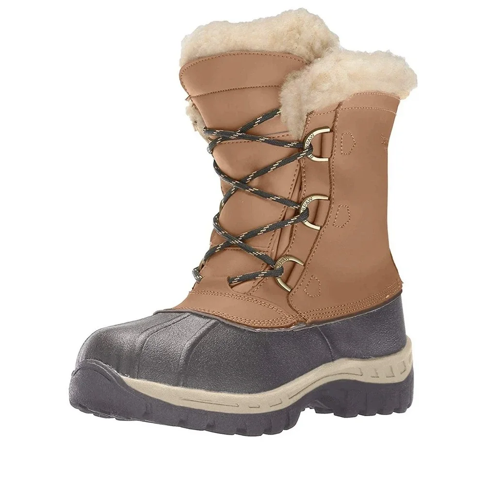Bearpaw Kelly Youth Size 1 waterproof Snow Boots wool lining, rubber outsole